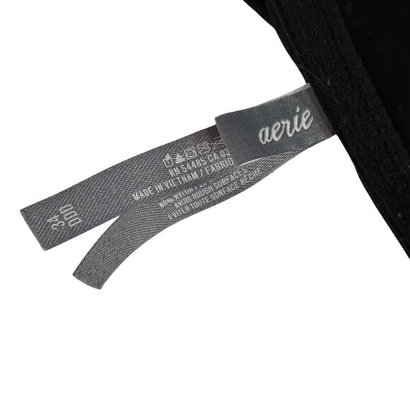 Aerie Black Padded Halter Style Swim Top Size 34DD - Picture 4 of 6